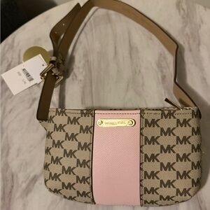 Michael Kors Beige and Pink Belt Bag